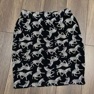Zebra print skirt
